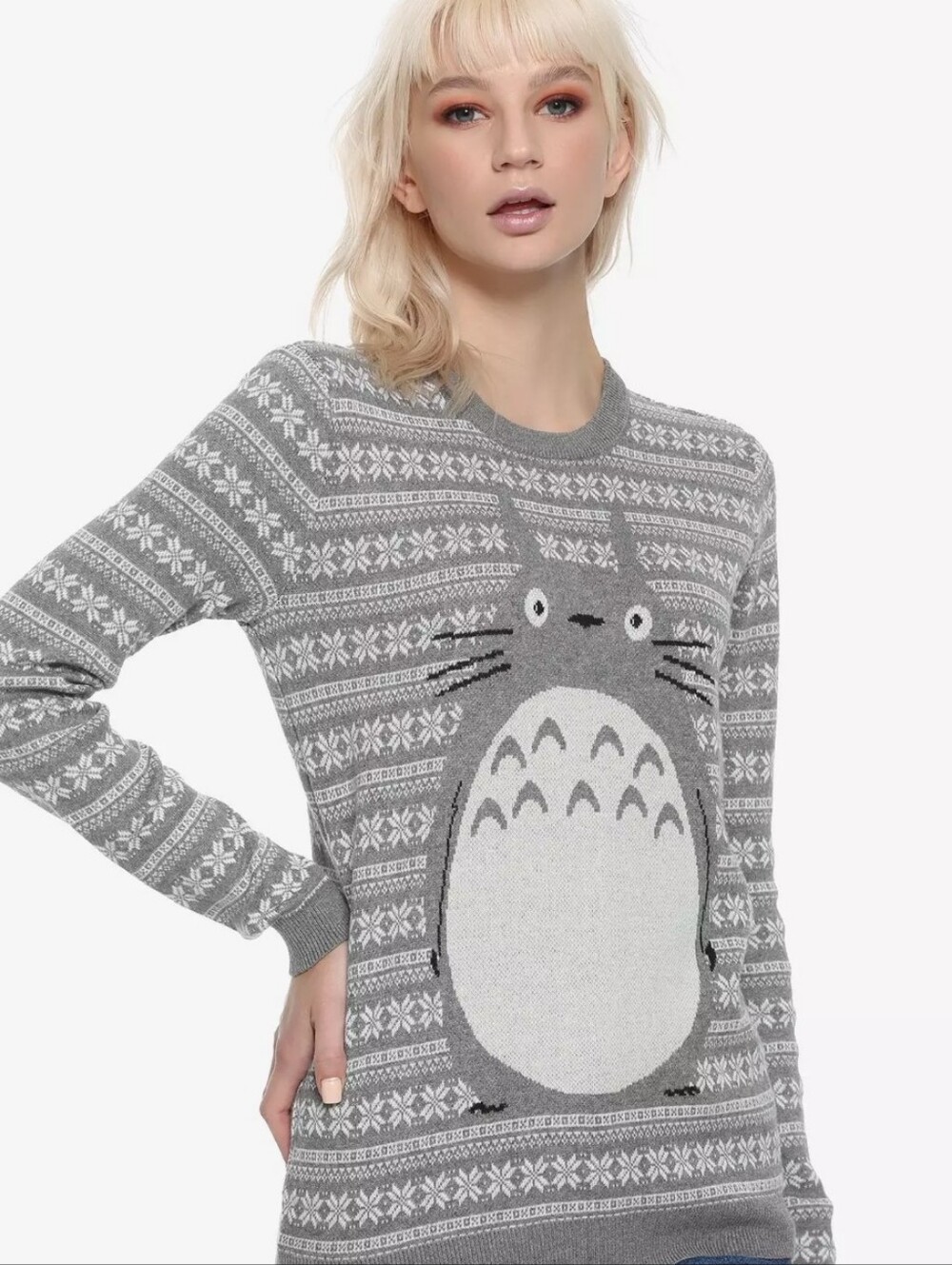 🐯Totoro Fair Isle Sweater ☆Studio Ghibli. Anime / Ghibli Core Forestcore Kawaii